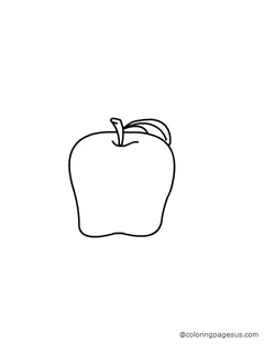 Apple coloring page