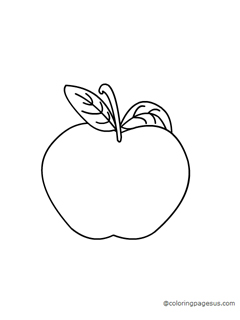 Apple coloring page