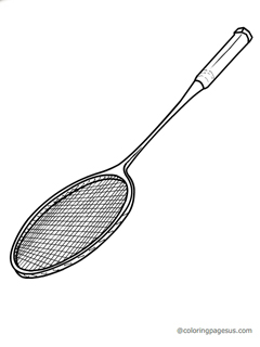 badminton04 coloring page