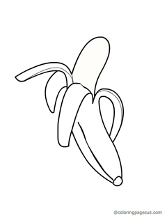 Banana coloring page