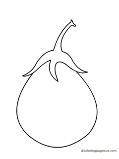 Eggplant coloring page