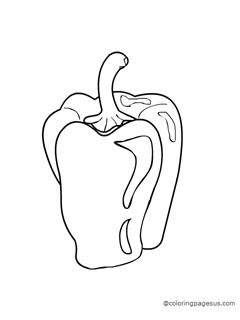 Bell Pepper coloring page