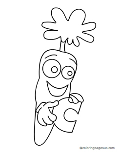 Carrot coloring page