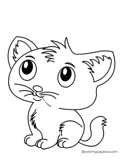 Cat coloring page