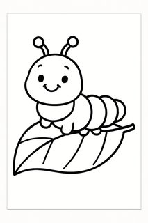 Caterpillar coloring page
