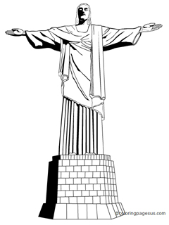 cristoriodejaneiro01 coloring page