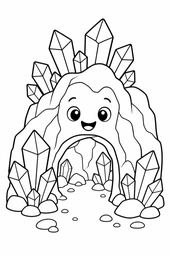 crystal caves coloring page