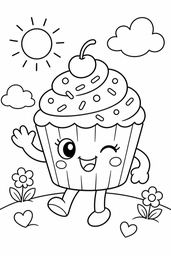 Cupcake 2 coloring page