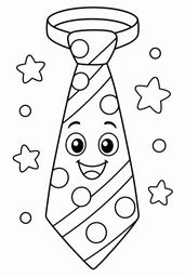 Dad's Necktie coloring page