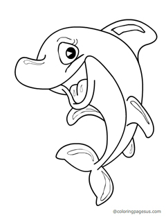 dolphin01 coloring page
