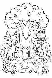 enchanted forests coloring page
