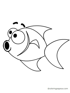 Fish coloring page