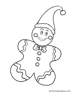 gingerbreadman02 coloring page