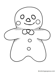 gingerbreadman03 coloring page