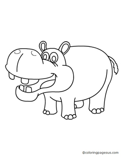 hippopotamus03 coloring page