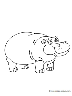 hippopotamus04 coloring page