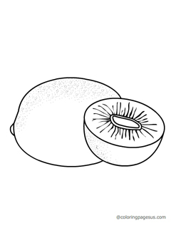 Kiwi coloring page