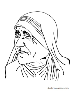 motherteresa02 coloring page
