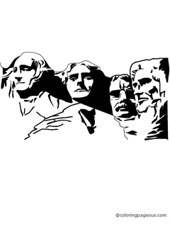 mountrushmore1 coloring page