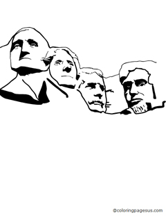 mountrushmore2 coloring page