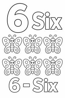 6 - Six coloring page