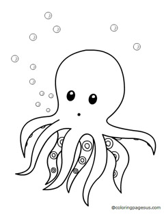 octopus04 coloring page