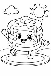 Pancakes with Syrup 2 coloring page
