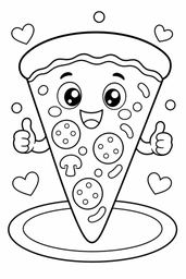Pizza coloring page
