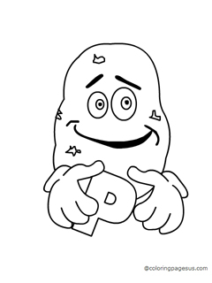 Potato coloring page