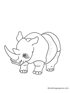 rhinoceros03 coloring page