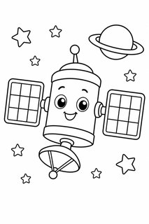 satellite coloring page