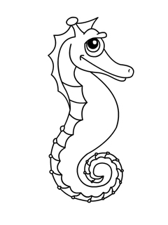 seahorse03 coloring page