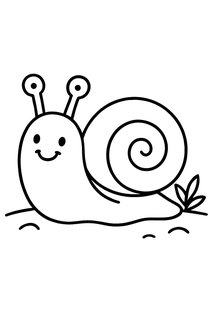 Snail coloring page