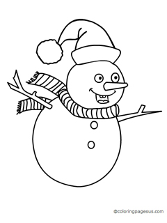 snowman05 coloring page