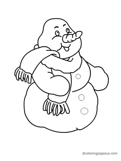 snowman06 coloring page
