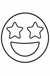 Star Struck Face coloring page