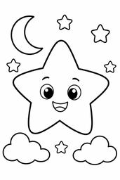 star coloring page