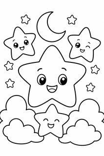 stars coloring page