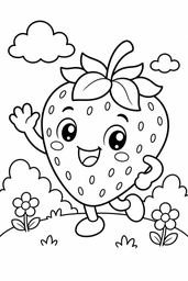Strawberries 2 coloring page