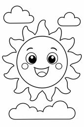 Sun coloring page