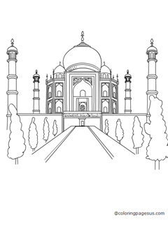 tajmahal01 coloring page