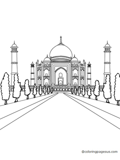 tajmahal03 coloring page