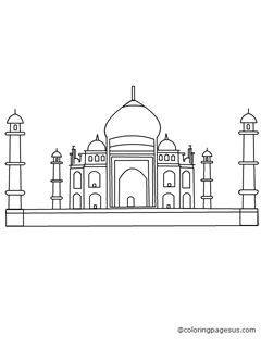 tajmahal04 coloring page