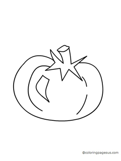 Tomato coloring page