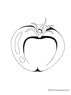 Tomato coloring page
