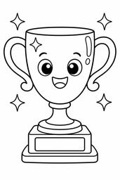 Trophy for Dad coloring page
